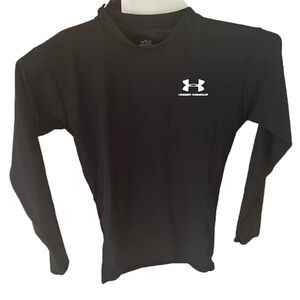 🌿Under Armour Heat Gear long-sleeved black shirt, size Unisex Youth Smal…